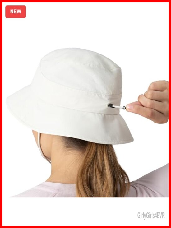 UPF 50+ Lightweight Packable Bucket Hat with Chin Strap